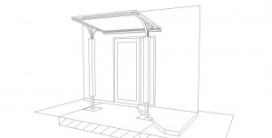 CAD drawing of the Entrance Canopy 